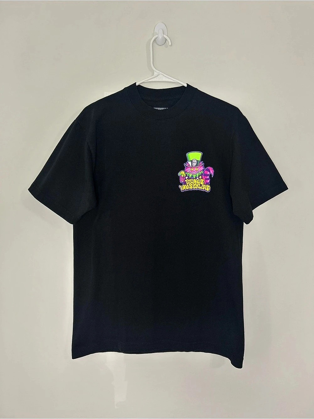 Insomniac T-Shirt Beyond Wonderland Graphic Print Cotton Black Tee Crew Neck S